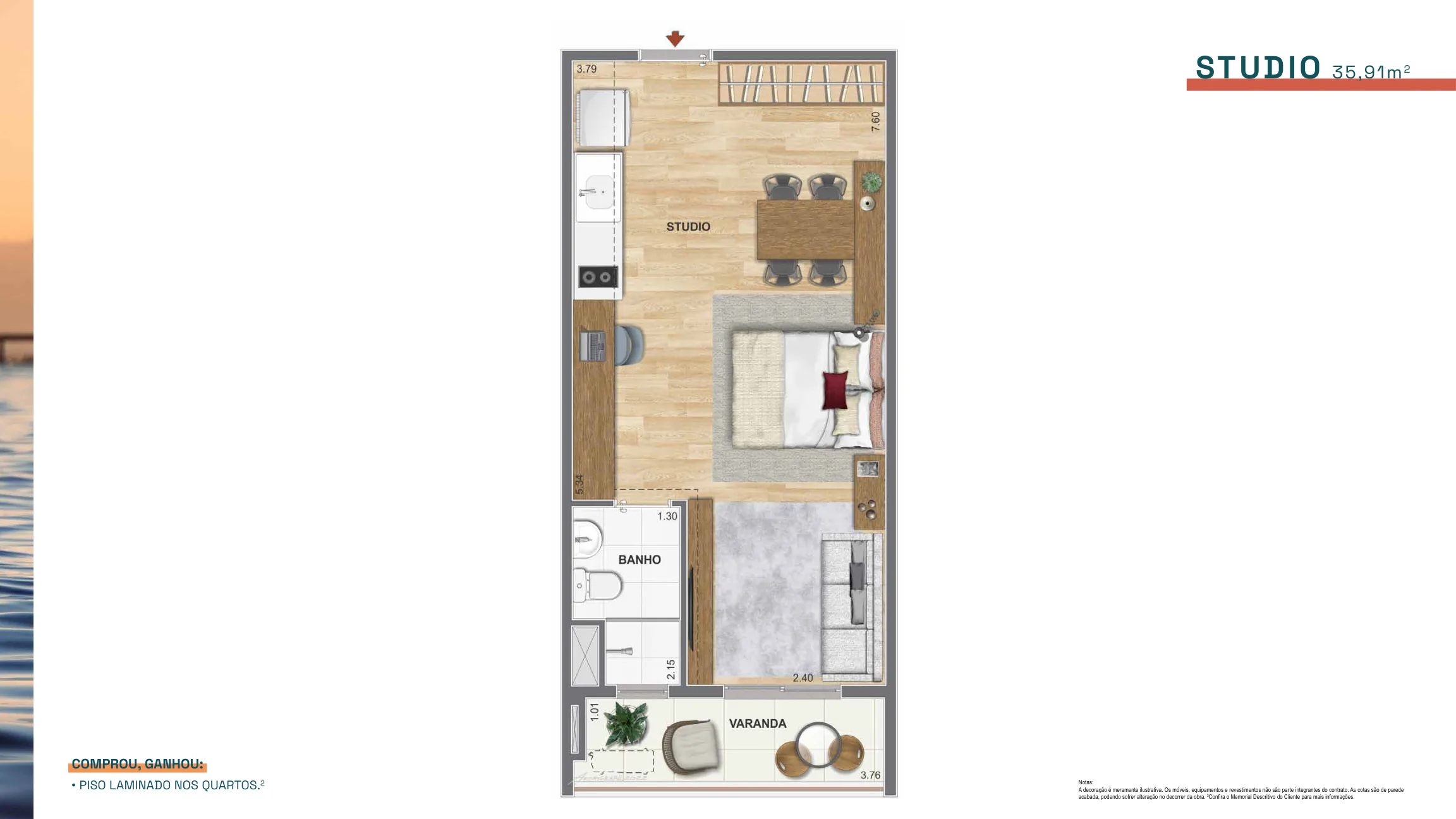 Studio — 35,91 m²