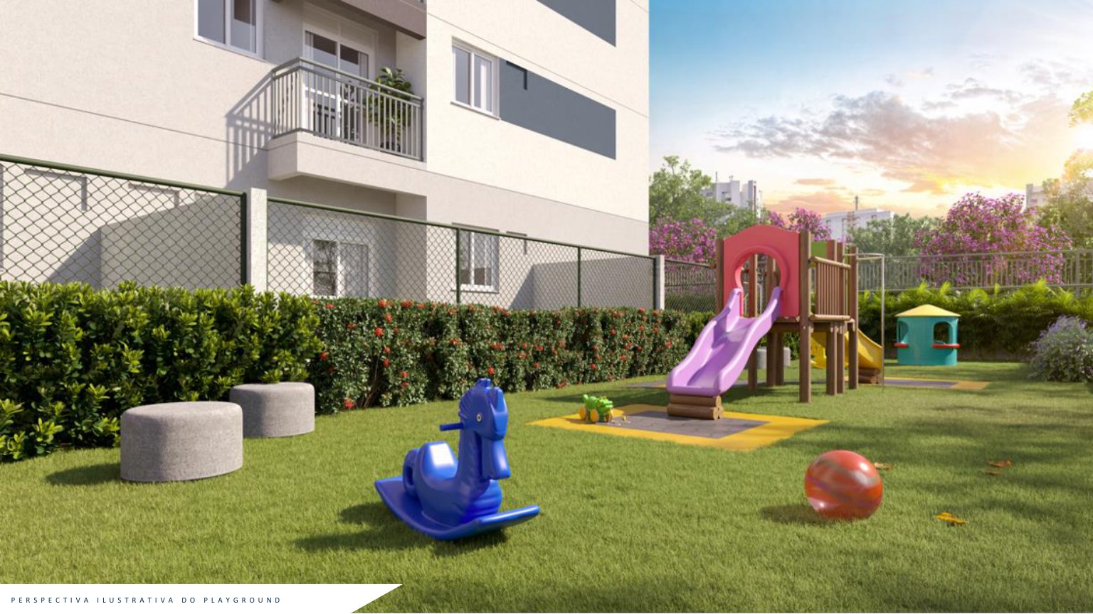 Perspectiva ilustrativa do playground